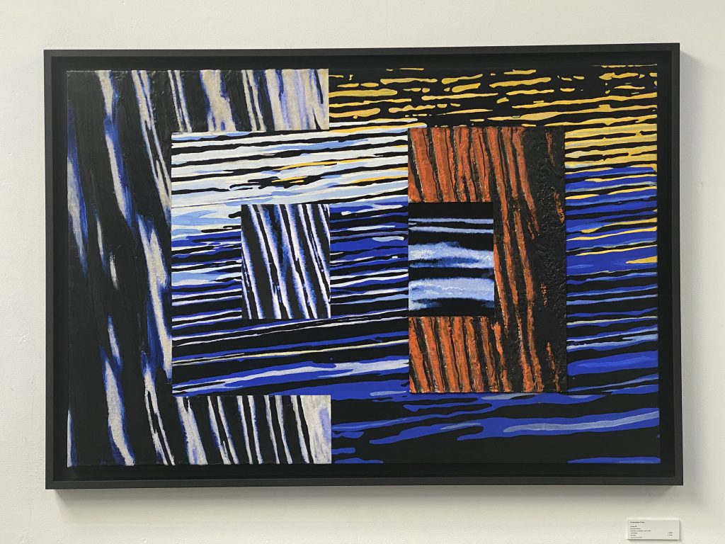 Encaustic painting with phosphorescence properties